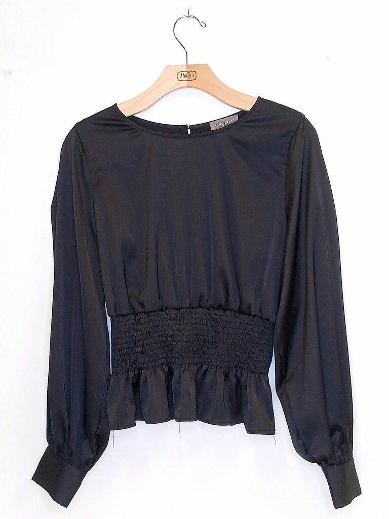 Sans Souci Cinched Waist Long Sleeve Top