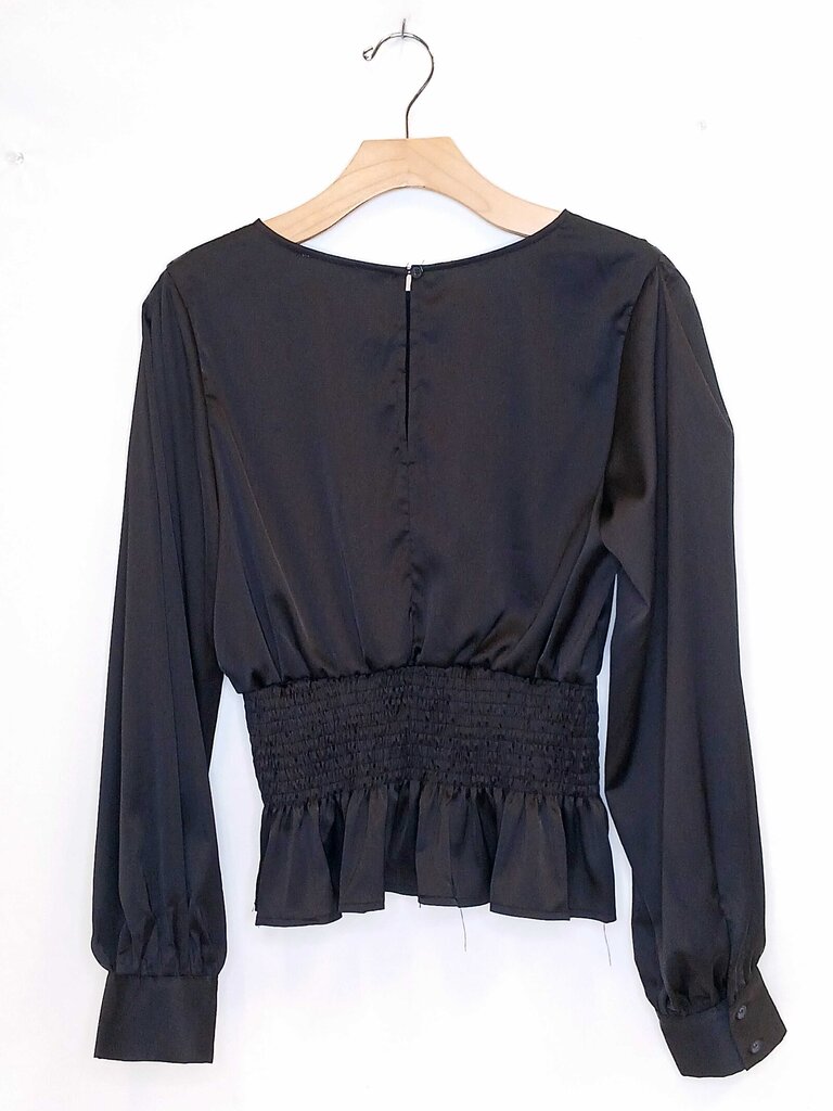 Sans Souci Cinched Waist Long Sleeve Top