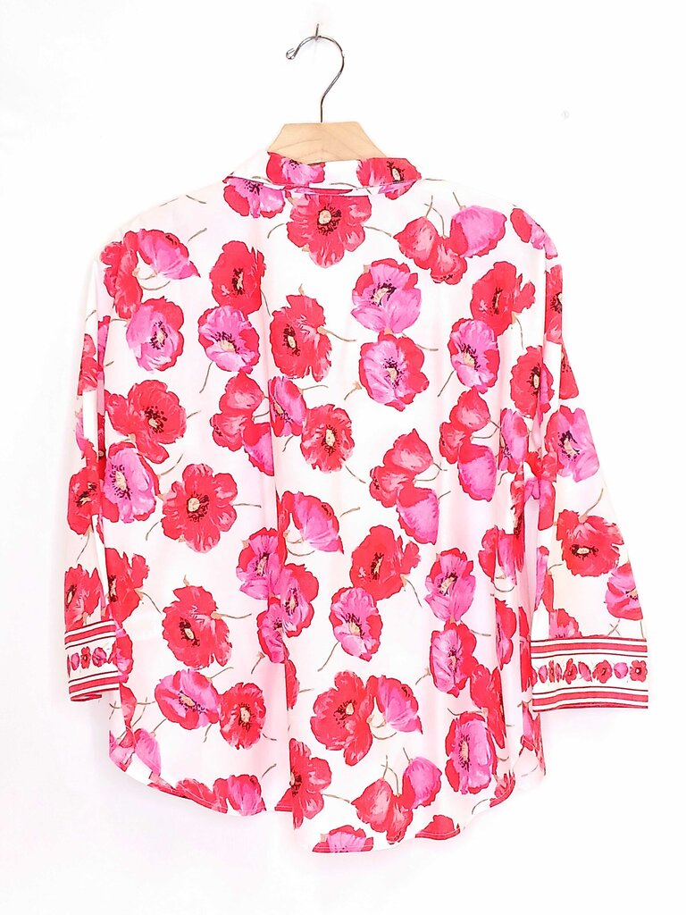 Talbots Floral Shirt and Solid Color Pant Set
