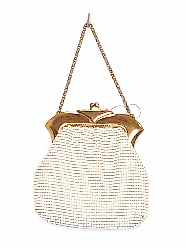 Whiting & Davis Clasp Coin Purse W Chain