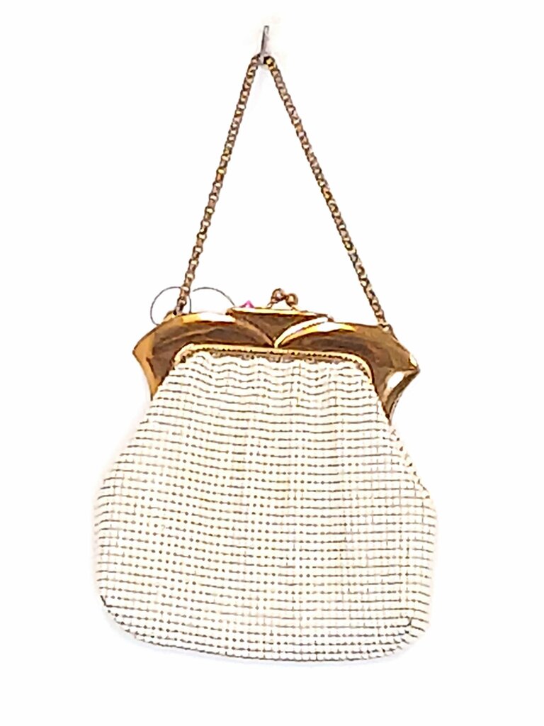Whiting & Davis Clasp Coin Purse W Chain