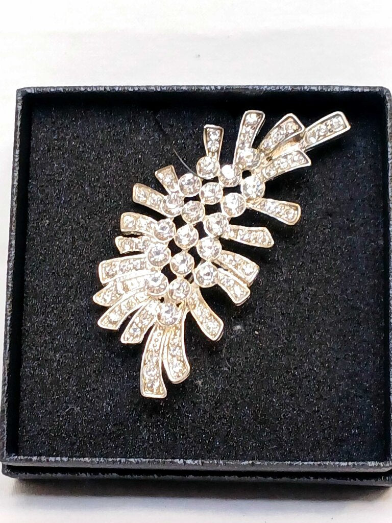 Rhinestone Ornate Brooch