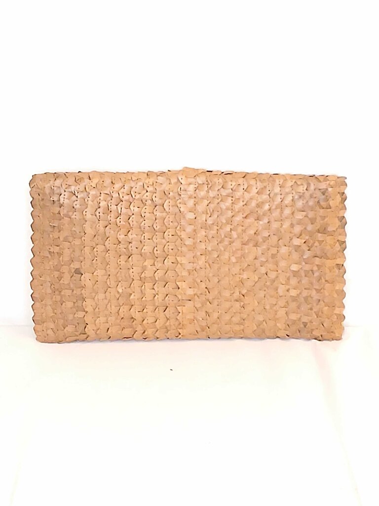 All Brand Woven Clutch