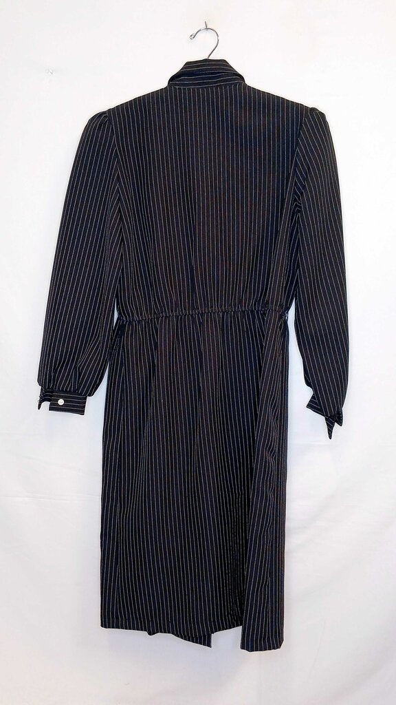 Nancy Stevens Pinstripe Long Trench Coat