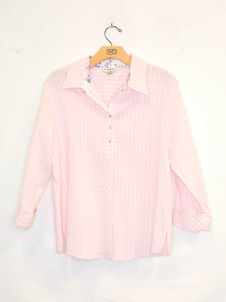 Allison Daley Gingham Button Up Top + Capris