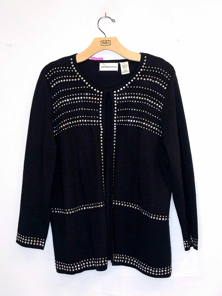 Alfred Dunner Open Rhinestone Cardigan