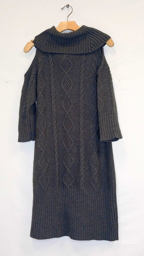 Sandra Darren Crowel Neck Cold Shoulder Sweater Dress