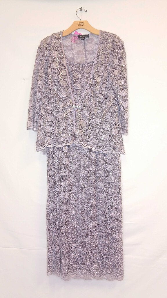 R & M Richards Sequine Lace Cardigan + Dress