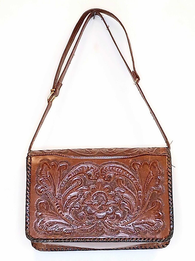 Gaitan Stamped Leather Shoulder Bag