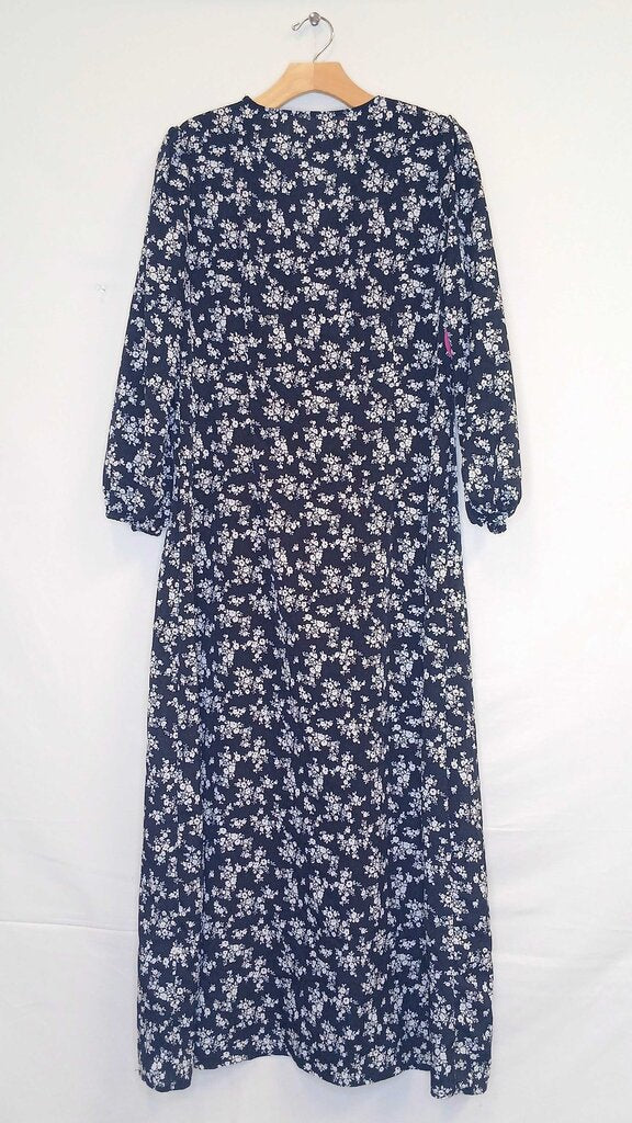 All Brand Button Up Long Sleeve Floral Dress