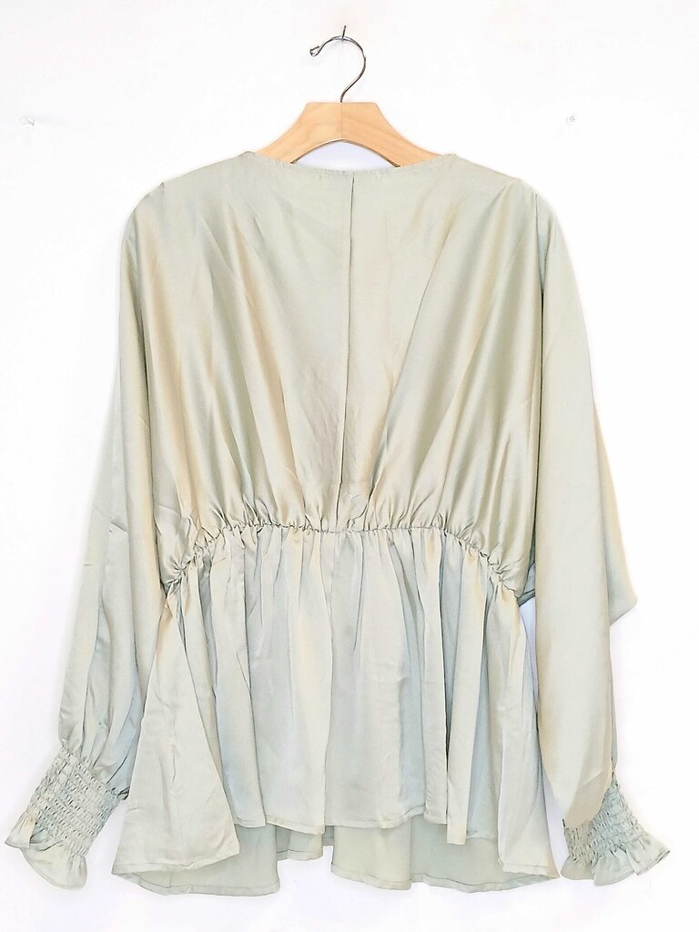 She + Sky Long Sleeve Rouched Top