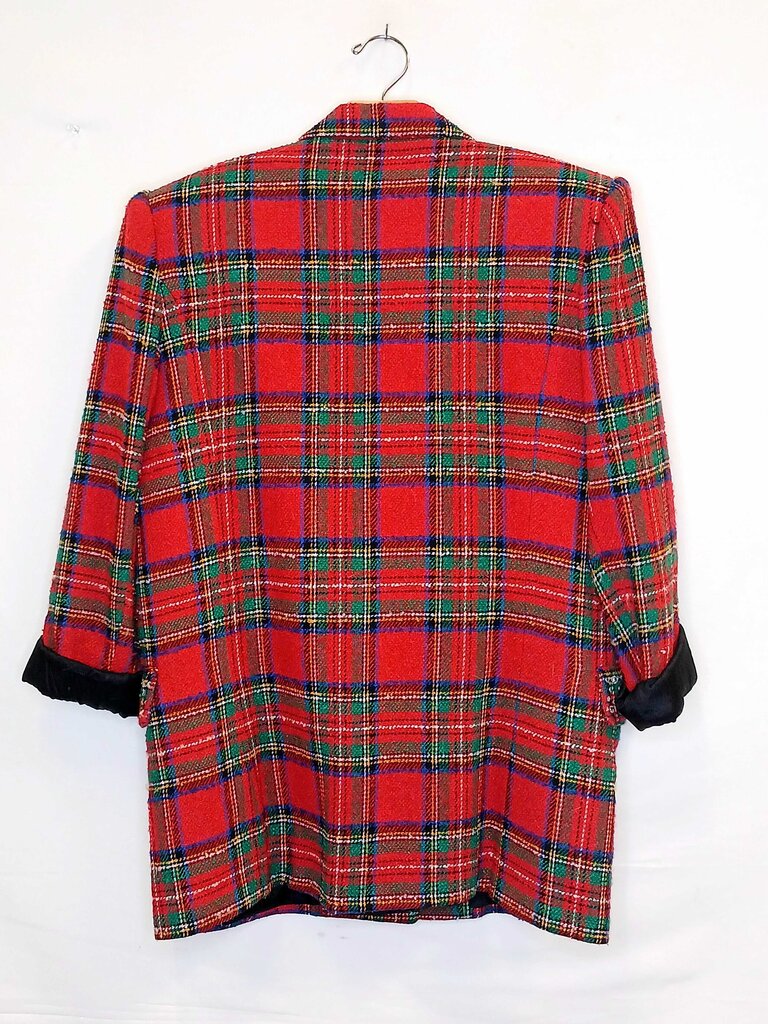 Criscione Vintage Flannel and Rhinestone Blazer