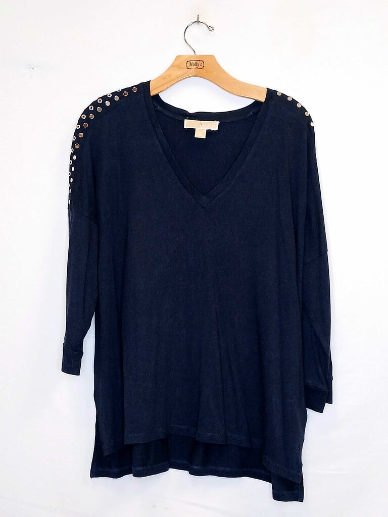 Michael Kors Long Sleeve Studded Top