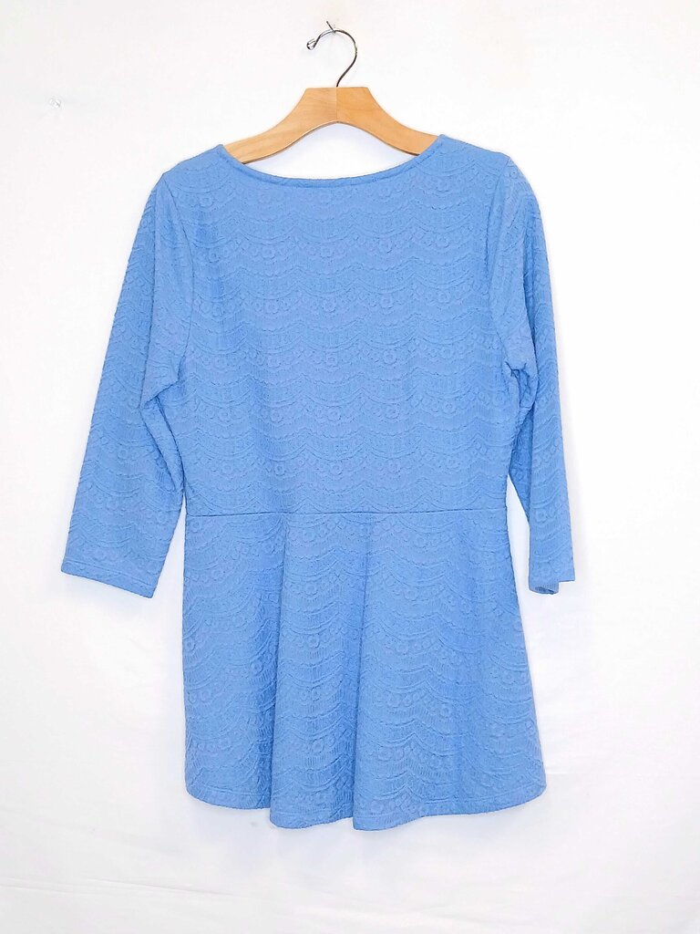 Isaac Mizrahi Peplum Long Sleeve Shirt