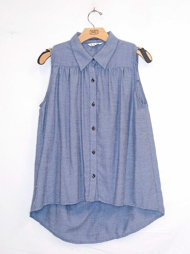 Cabi Button Up Sleeveless Top