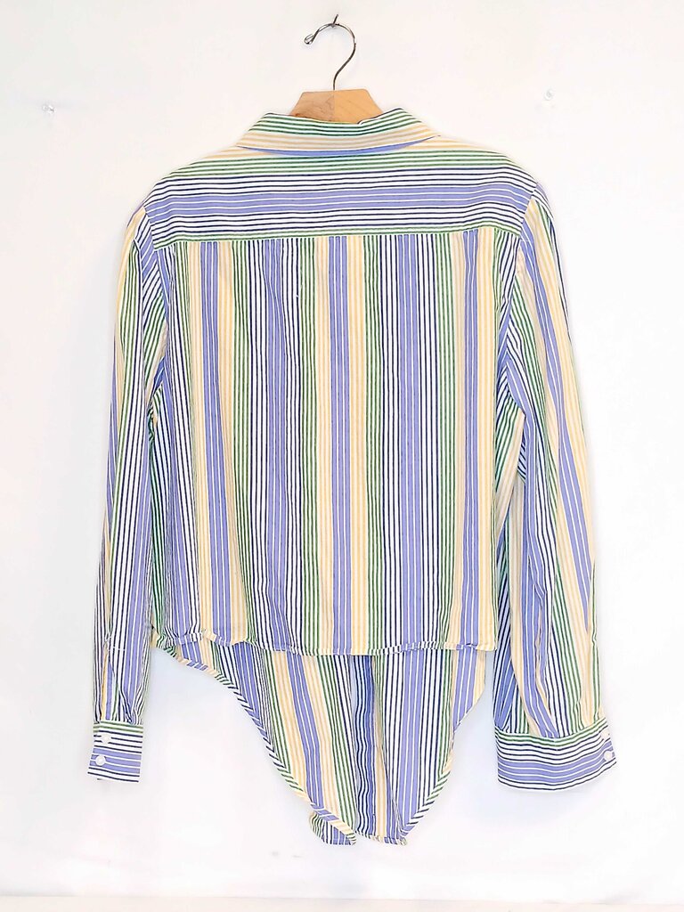 Tommy Hilfiger Vertical Striped Button Up Top