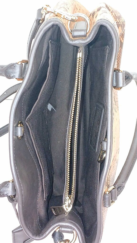 Coach Margot Python Embossed Satchel