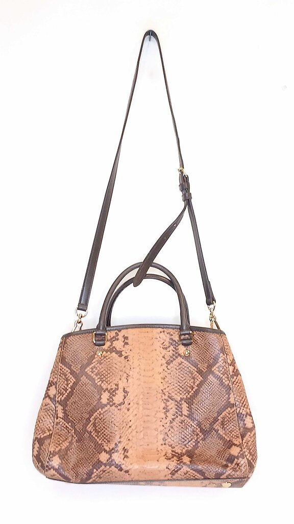 Coach Margot Python Embossed Satchel
