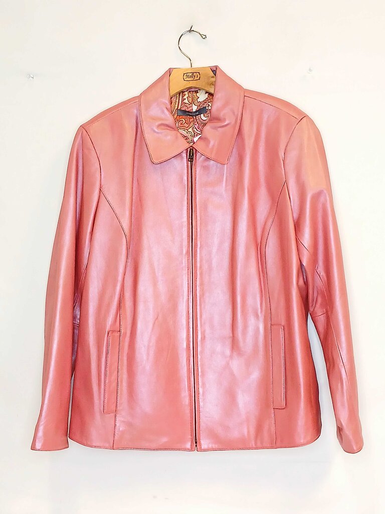 Liz Claiborne 100% Leather Zip Up Jacket