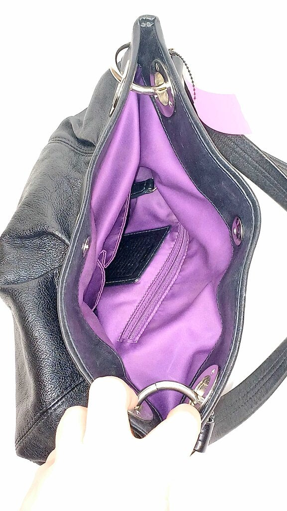 Coach Leather Hippie Pleated Crossbody