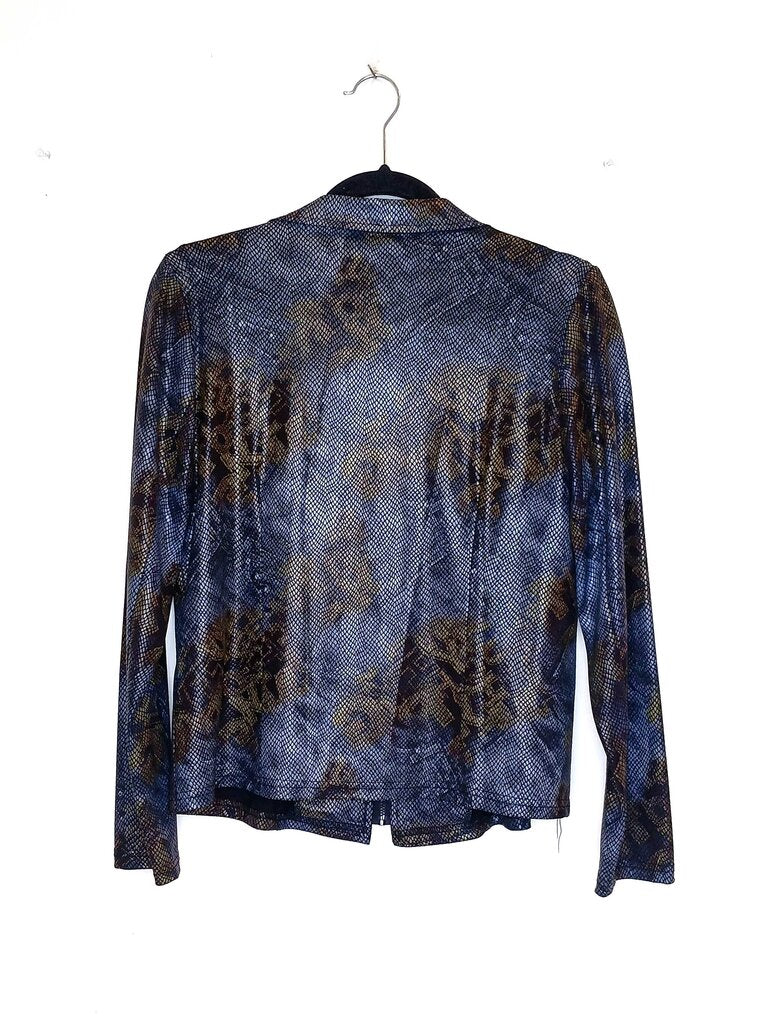 Damee Inc Zip Up Jacket + Top Snake Skin Print