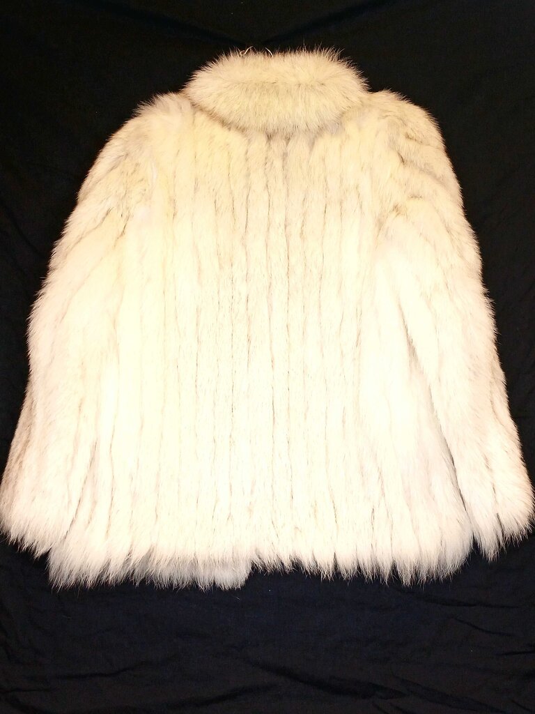 Saga Fox De Jongs Mid Length Blue Fox Coat