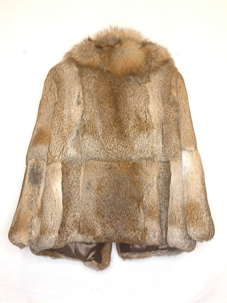 Rabbit Fur With Fox Fur Collar