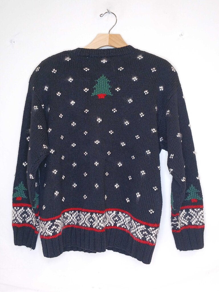 Croft Barrow Hand Knit Christmas Tree Cardigan
