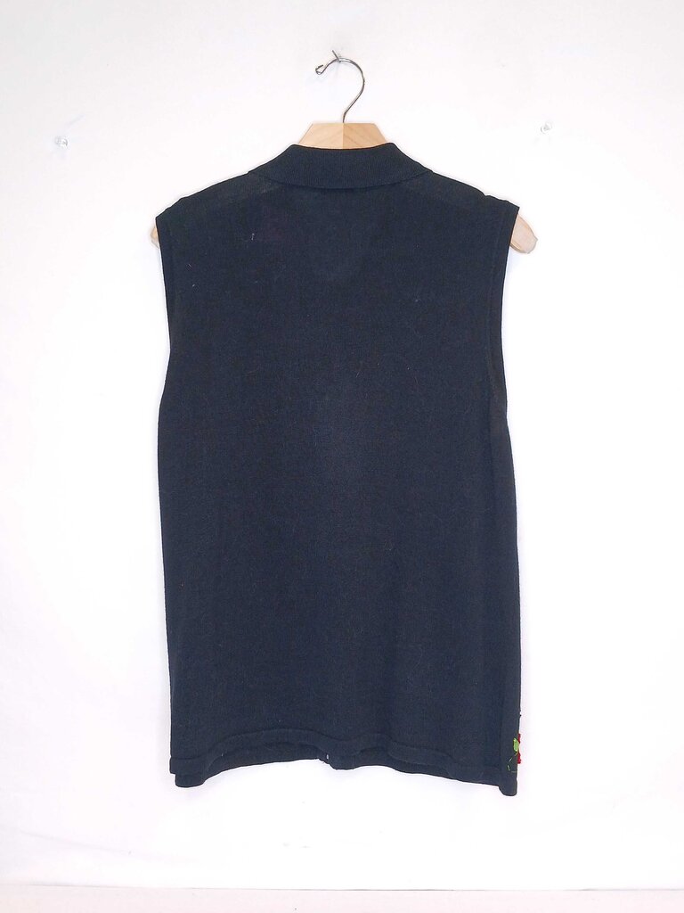 Mercer Street Studio Beaded Christmas Button Up Vest