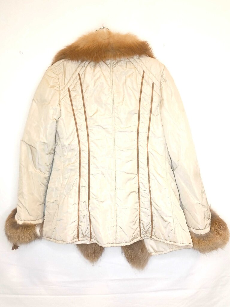 Bllen Red Fox Fur Collar Puffer Coat