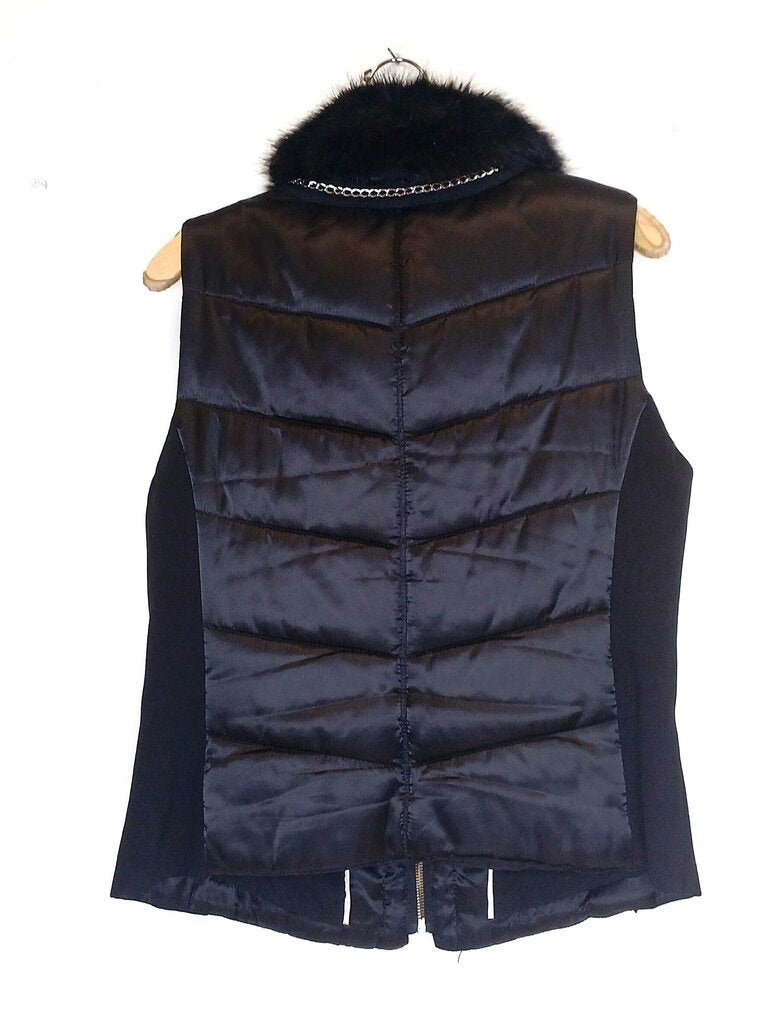 White House Black Market Faux Fur Collar Vest