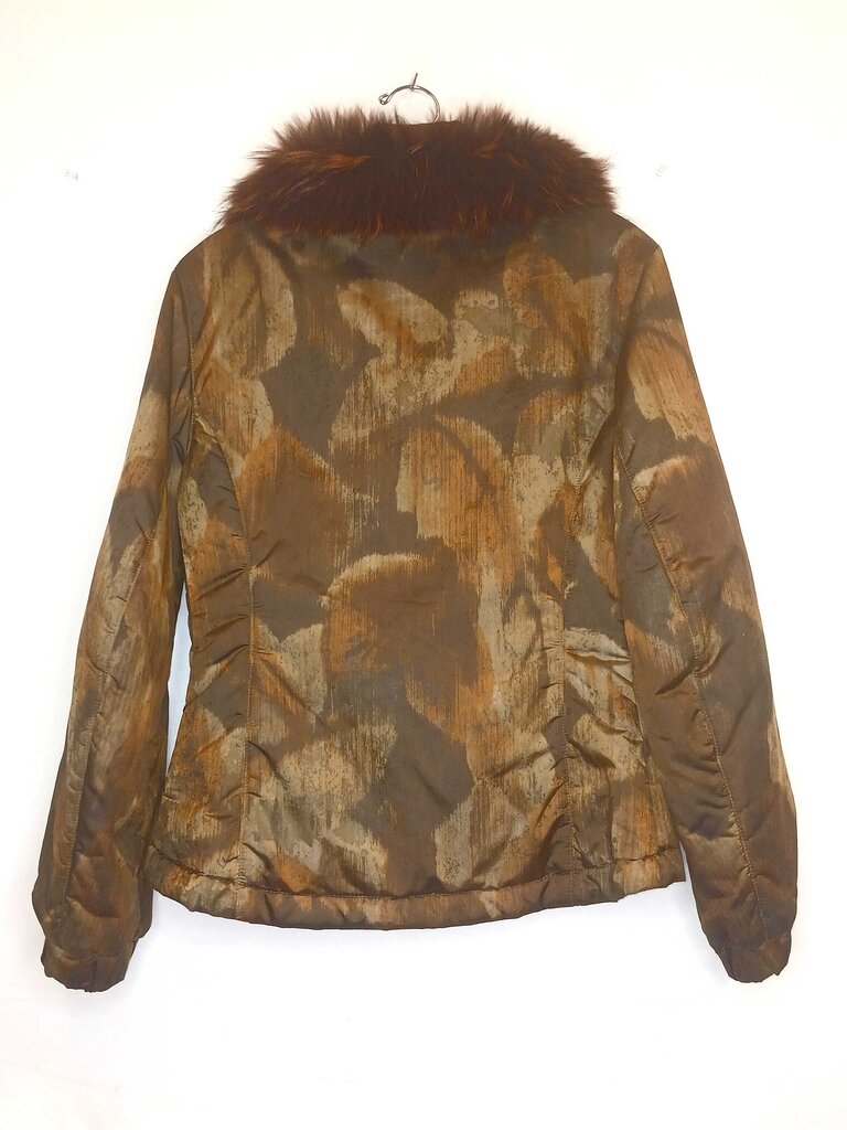 JUS Murmanski Fur Collared Camo Puffer Coat