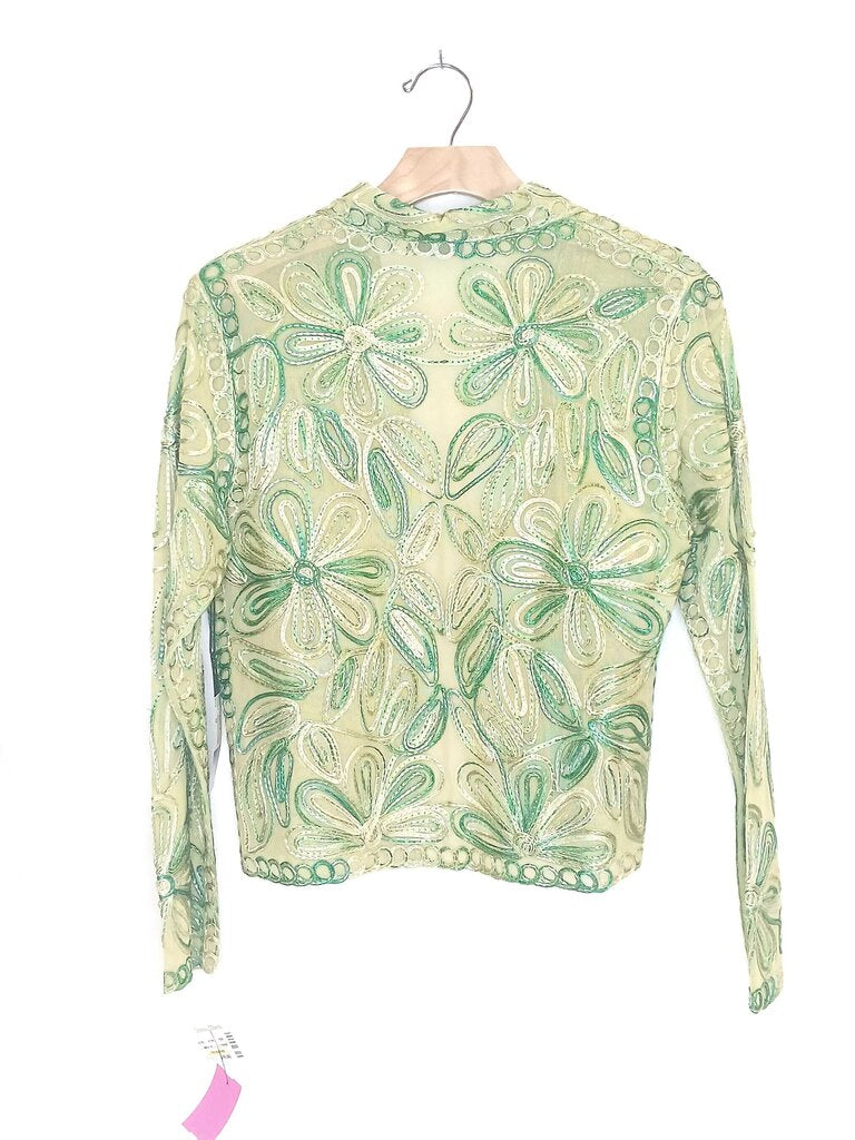 P's & Q's Embroidered Flower Jacket