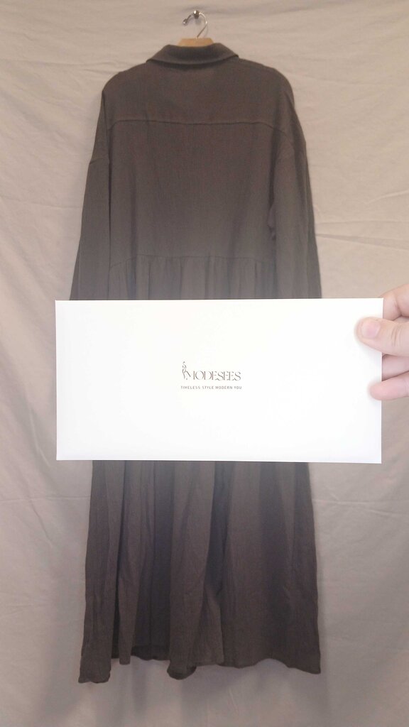 Modesees Cotton and Linen Blend Maxi Dress