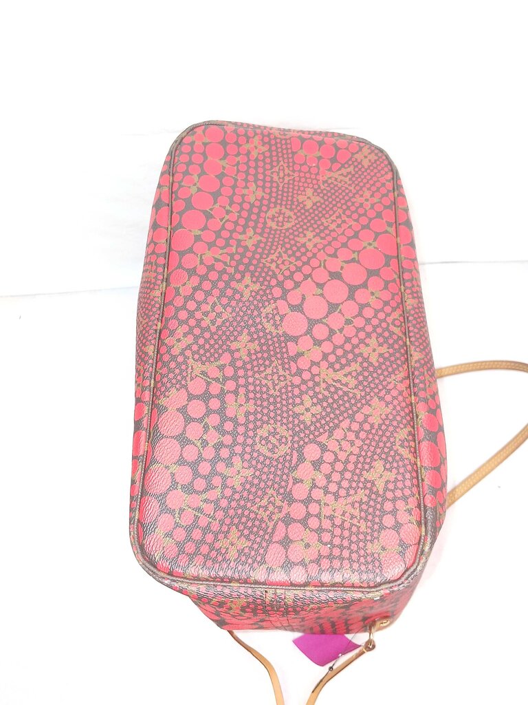 Louis Vuitton Monogram Kusama Waves Neverfull GM Red