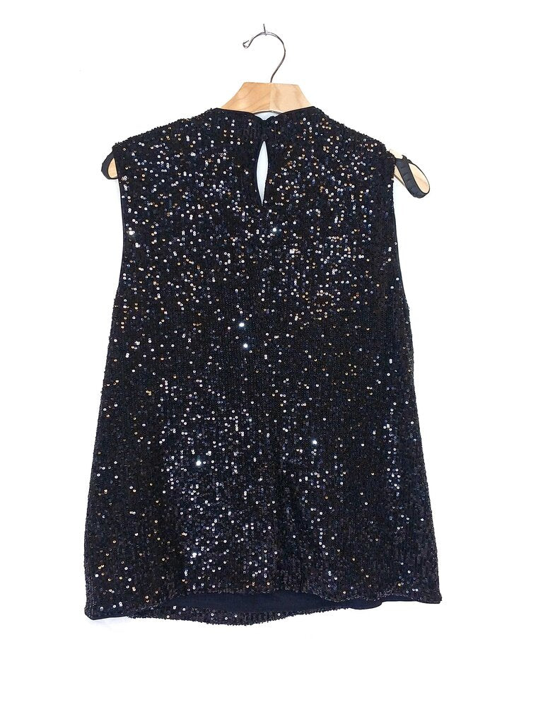 Black Label By Chicos Sequin Sleeveless Top