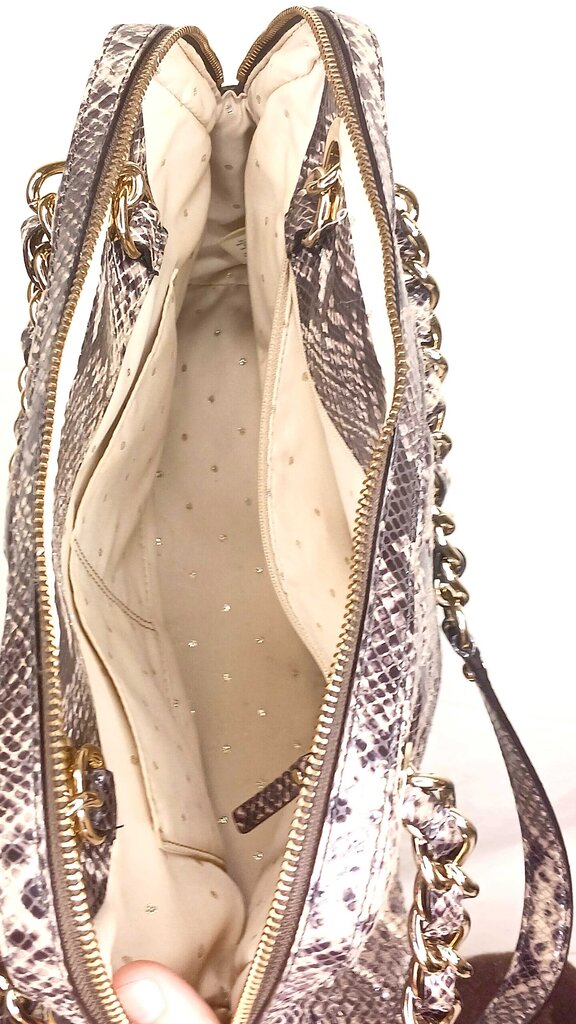 Kate Spade Mary Anne Gold Coast Snake Skin Patterned Purse