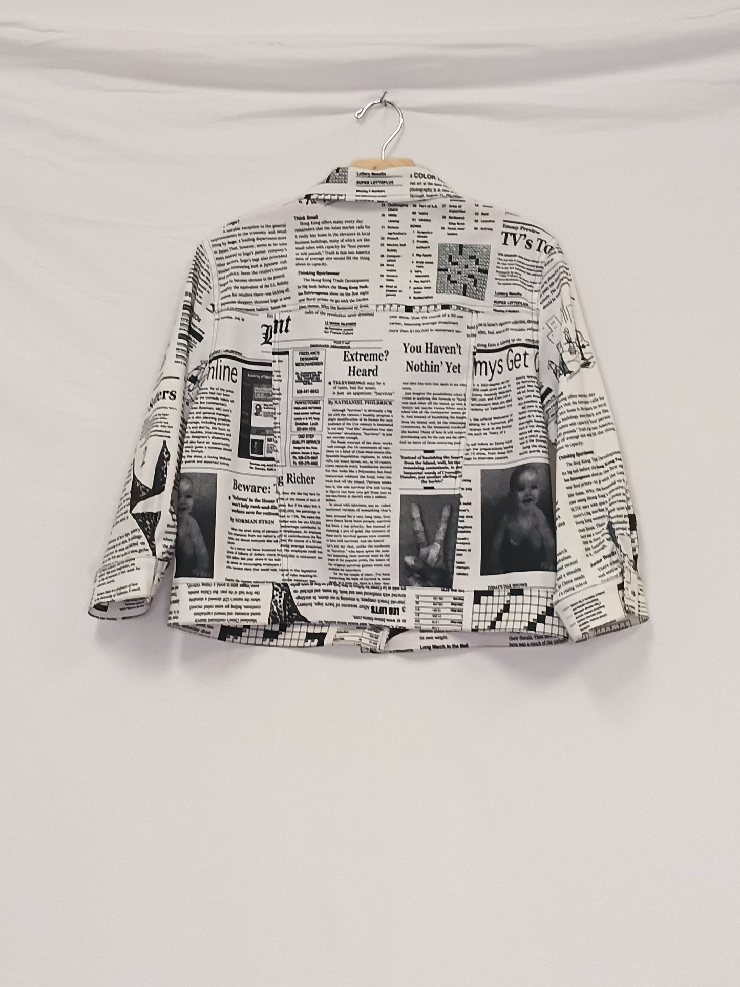 Mechant News Print Blazer