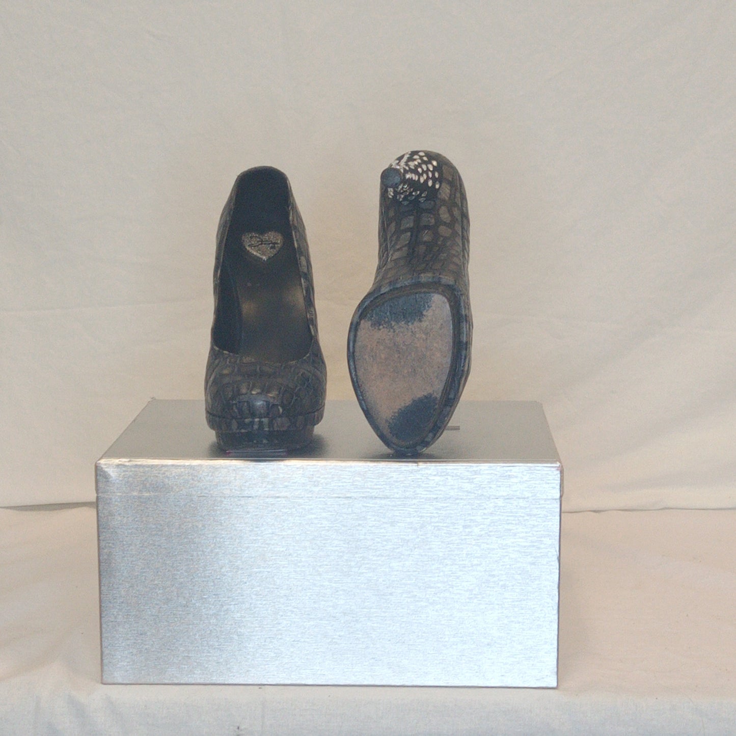 Alligator Embossed Heels