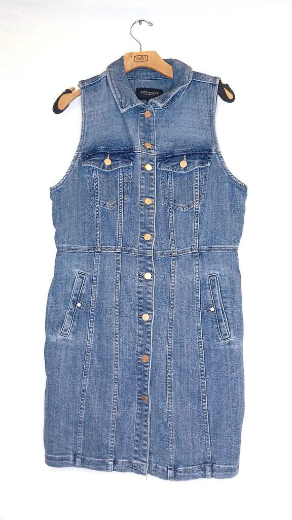Liverpool Sleeveless Jean Dress