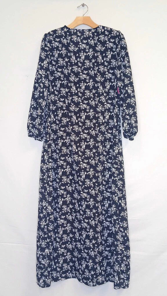 All Brand Button Up Long Sleeve Floral Dress