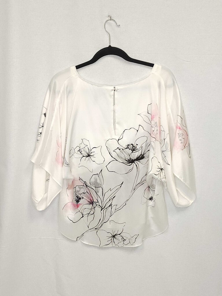 White House Black Market Silk Floral Top