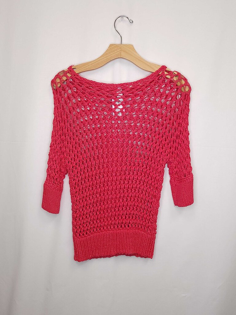 Chicos Crochet Short Sleeve Sweater