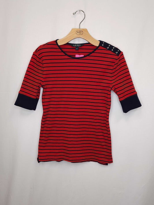 Ralph Lauren Stripped Short Sleeve Top