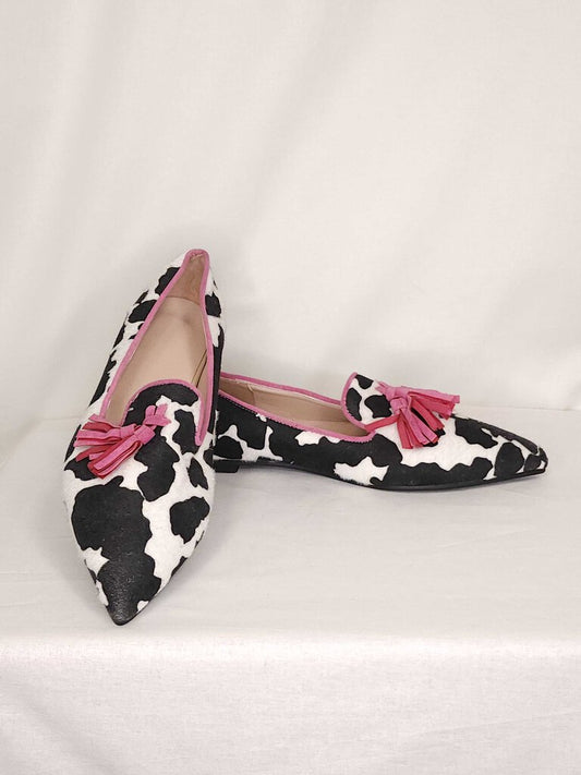 Cow Print Flats