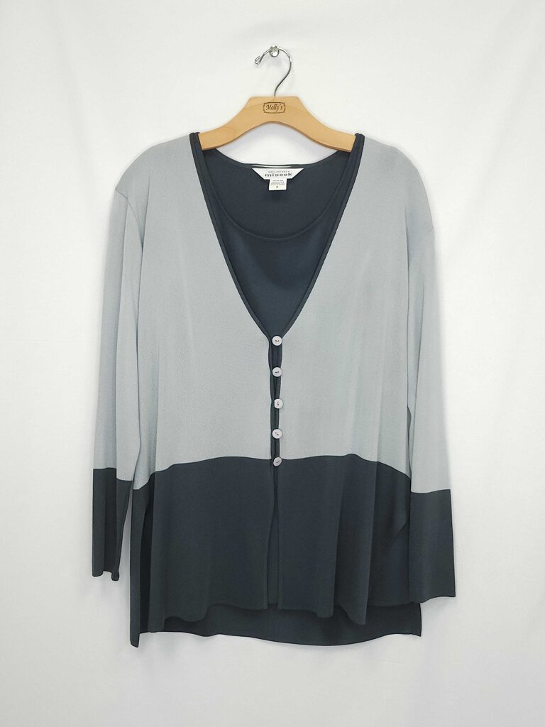 Misook Top + Cardigan Set