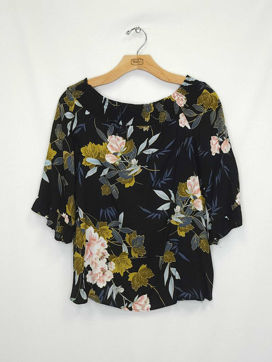 Papillon Floral Short Sleeve Top