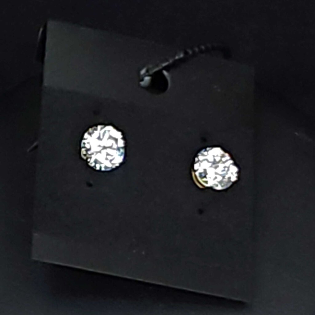 14K Gold 585 Diamond Earrings