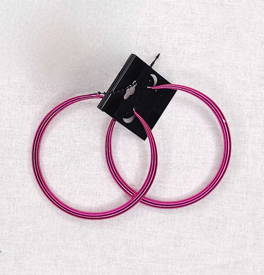 Pink Hoop Earrings