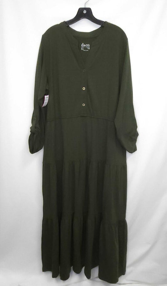 D & Co Long Sleeve Maxi Dress